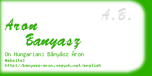 aron banyasz business card